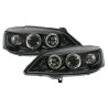 Φανάρια εμπρός led angel eyes για Opel Astra G (1998-2004) - μαύρα , με λάμπες (Η1) - σετ 2τμχ.