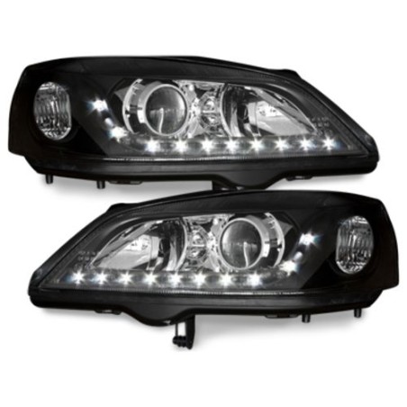 Φανάρια εμπρός led για Opel Astra G (1998-2004) - μαύρα , χωρίς λάμπες (Η7) - σετ 2τμχ.