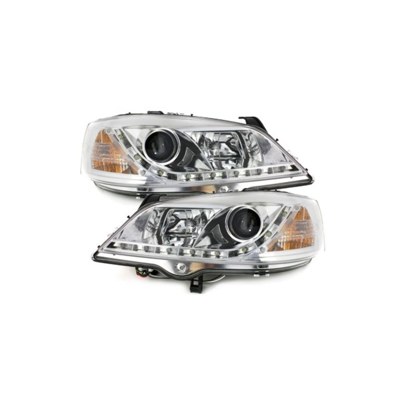 Φανάρια εμπρός led για Opel Astra G (1998-2004) - με λάμπες (Η1) - σετ 2τμχ.