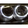 Φανάρια εμπρός angel eyes για Opel Astra H (2004-2009) - μαύρα ,  χωρίς  λάμπες (Η 7 ) - σετ 2τμχ.