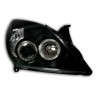 Φανάρια εμπρός angel eyes για Opel Vectra C / Signum (2005-2009) - μαύρα , χωρίς λάμπες (Η7) - σετ 2τμχ.