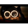 Φανάρια εμπρός angel eyes για Opel Vectra C / Signum (2005-2009) - μαύρα , χωρίς λάμπες (Η7) - σετ 2τμχ.