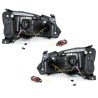 Φανάρια εμπρός angel eyes για Opel Corsa C (2001-2006) - μαύρα ,  χωρίς  λάμπες (Η1) - σετ 2τμχ.
