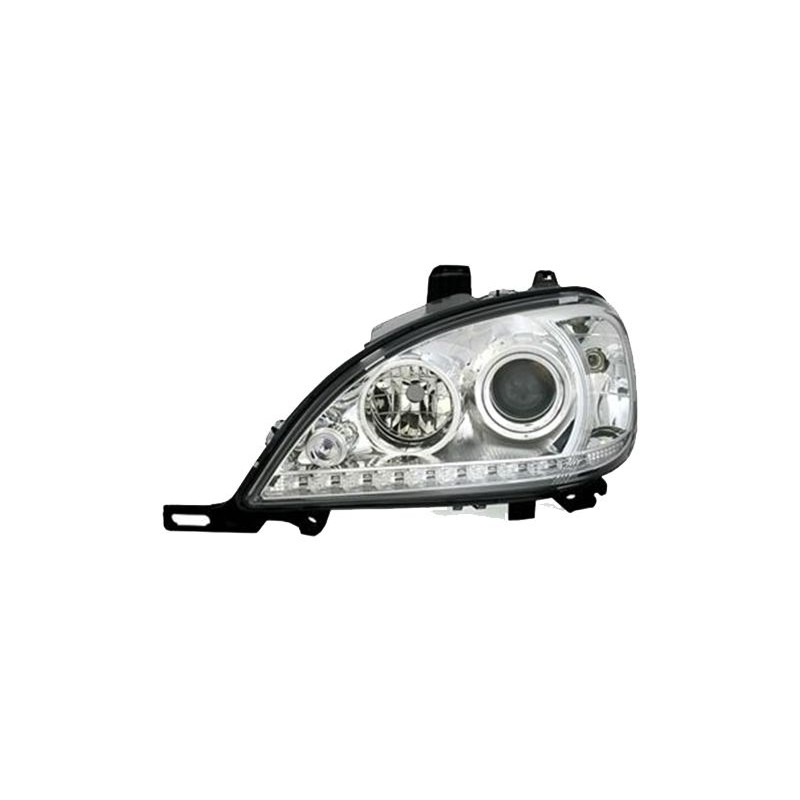 Φανάρια εμπρός led για Mercedes ML W163 (2002-2005) , με λάμπες (Η1) - σετ 2τμχ.