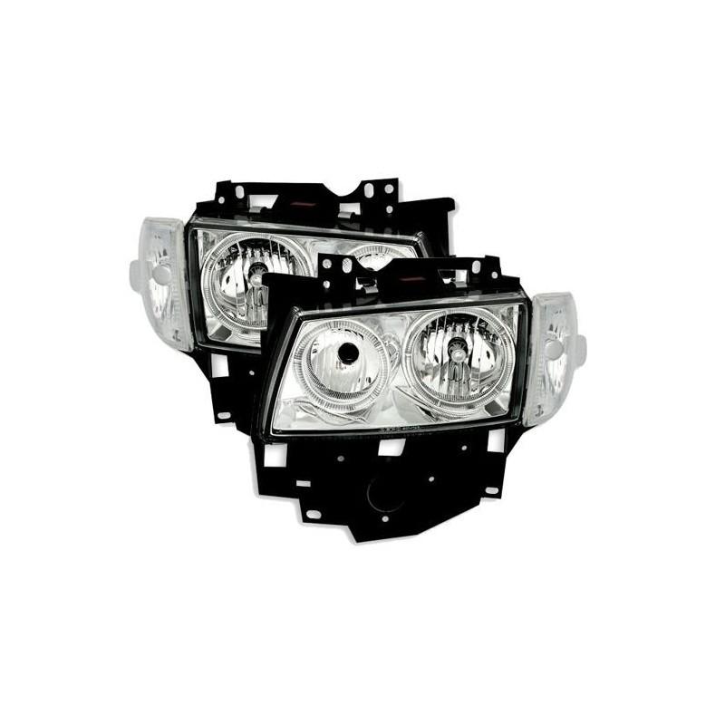 Φανάρια εμπρός angel eyes για Vw Transporter T4 (1997-2003) , χωρίς λάμπες (Η7) - σετ 2τμχ.