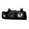 Φανάρια εμπρός angel eyes για Bmw E36 (1991-1999) 2d coupe - black , με λάμπες (Η1) - σετ 2τμχ.