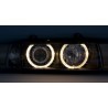Φανάρια εμπρός angel eyes για Bmw E36 (1991-2000) 2d coupe - μαύρα , με λάμπες (Η7) - σετ 2τμχ.