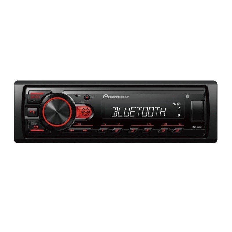 Radio USB / Bluetooth / AUX 4x50W Pioneer MVH-230BT Universal 1DIN Με Ενσωματωμένο Μικρόφωνο
