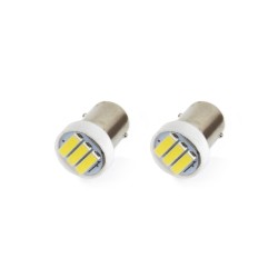 Amio - Λαμπάκια LED τύπου T4W βάση BA9S τάση λειτουργίας 12V απόδοσης 0.4W χρώμα 5600K για Επιβατικά Αυτοκίνητα - 2 τεμ. (01097/