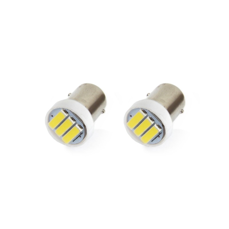 Amio - Λαμπάκια LED τύπου T4W βάση BA9S τάση λειτουργίας 12V απόδοσης 0.4W χρώμα 5600K για Επιβατικά Αυτοκίνητα - 2 τεμ. (01097/