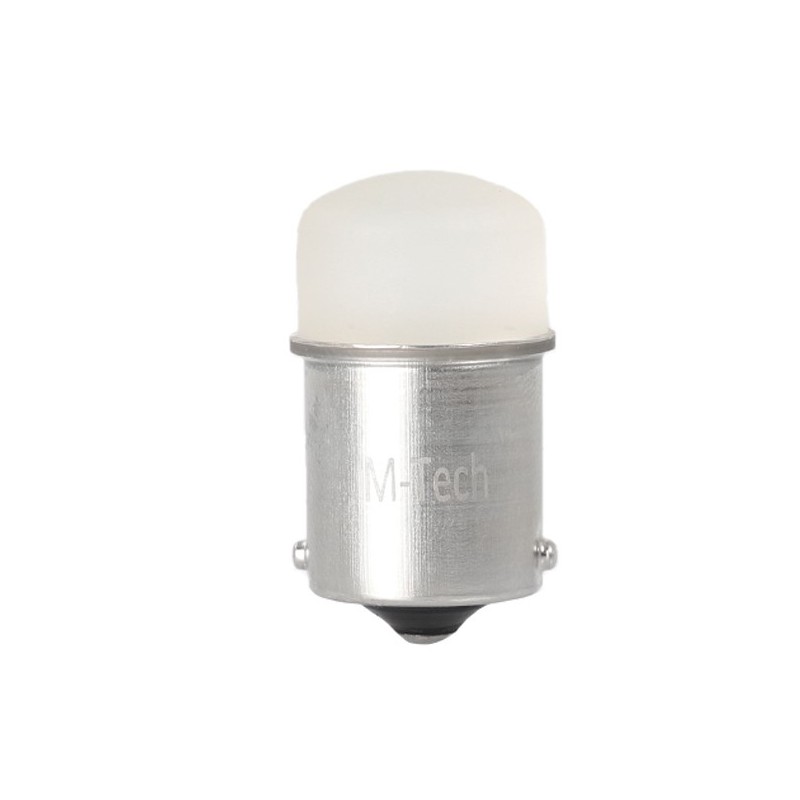 R5W/R10W 12V BA15s LED 9xSMD3014 ΛΕΥΚΟ (ΜΟΝΟΠΟΛΙΚΟ) BLISTER 2ΤΕΜ. M-TECH