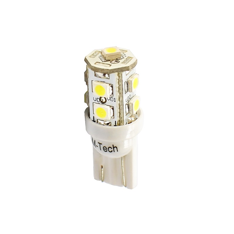T10 W5W 12V W2,1x9,5d LED 9xSMD3528 ΛΕΥΚΟ (ΚΑΡΦΩΤΟ ΑΚΑΛΥΚΟ) BLISTER 2ΤΕΜ. M-TECH