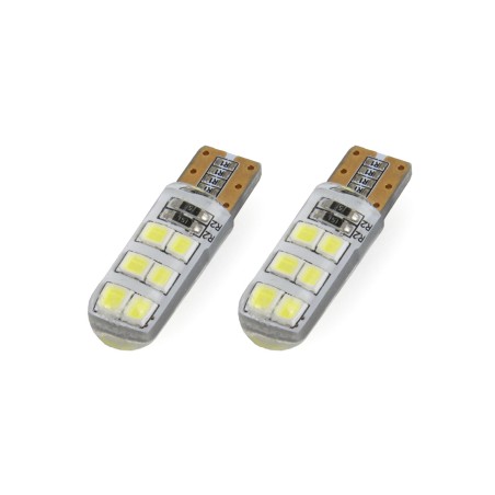 Amio - Λαμπάκια LED Standard Silica 12SMD τύπου T10 τάση λειτουργίας 12V απόδοσης 1.5W χρώμα λευκό για Επιβατικά Αυτοκίνητα - 2 