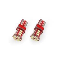 Amio - Λαμπάκια LED 21SMD τύπου T10 βάση W5W τάση λειτουργίας 12V απόδοσης 1W χρώμα λευκό για Επιβατικά Αυτοκίνητα - 2 τεμ. (010