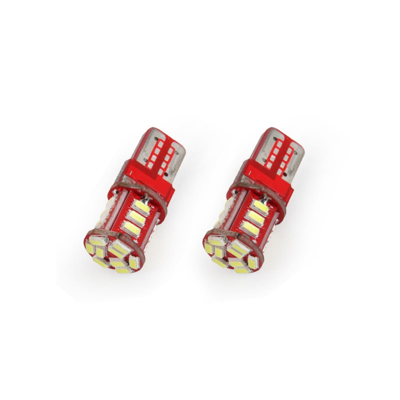 Amio - Λαμπάκια LED 21SMD τύπου T10 βάση W5W τάση λειτουργίας 12V απόδοσης 1W χρώμα λευκό για Επιβατικά Αυτοκίνητα - 2 τεμ. (010