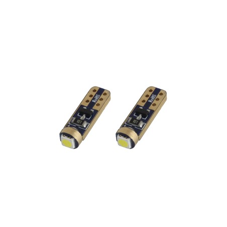 Amio - Λαμπάκια LED Standard τύπου T5 τάση λειτουργίας 12V απόδοσης 0.5W χρώμα λευκό για Επιβατικά Αυτοκίνητα - 2 τεμ. (01094/AM