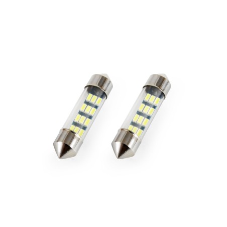 Amio - Λαμπάκια Πλαφονιέρας Standard Festoon τύπου C5W τάση λειτουργίας 12V απόδοσης 0.5W μήκος 36mm χρώμα λευκό για Επιβατικά Α