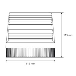 Amio Φάρος LED 12V 115x115mm Πορτοκαλί με Μαγνητική Βάση για Οχήματα Οδικής Βοήθειας/Έργων - 1 τεμ. (01276/AM)