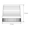 Amio Φάρος LED 24V 115x115mm Πορτοκαλί με Μαγνητική Βάση για Φορτηγά και Οχήματα Έργων - 1 τεμ. (01277/AM)