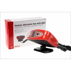 Amio - Αερόθερμο Αυτοκινήτου Tornado 3 σε 1 12V 150W με Φωτισμό LED για Θέρμανση Ξεπάγωμα Παρμπρίζ και Ανεμιστήρα - 1 τεμ. (0132