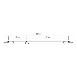 ΜΠΑΡΕΣ ΟΡΟΦΗΣ ΓΙΑ MERCEDES CITAN ELEGANCE W415 2013+ ΜΑΚΡΥ / RENAULT KANGOO 2008-2021 ΠΑΡΑΛΛΗΛΕΣ ΑΛΟΥΜΙΝΙΟΥ L2 ΑΣΗΜΙ