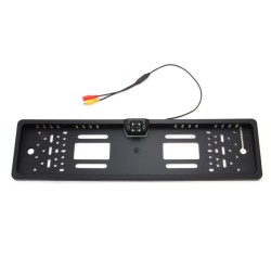 Amio - Universal Πλαίσιο Πινακίδας XD-402 με Ενσωματωμένη Κάμερα Οπισθοπορείας 120 μοιρών IP67 τάση λειτουργίας 12V για Επιβατικ