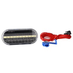 VW GOLF 3+4 /POLO 6N/9N/PASSAT 96/T5/SHARAN 18LED (2χ9) SMD 2 ΧΡΗΣΕΩΝ ΠΛΑΙΝΑ ΦΛΑΣ ΦΤΕΡΟΥ ΔΙΑΦΑΝΑ