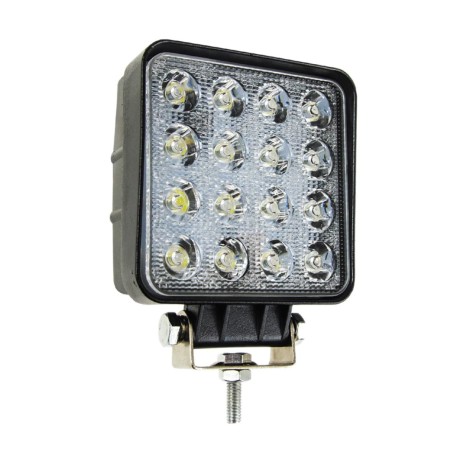 Amio - Προβολέας Εργασίας LED AWL05 FLAT 4000lm 48W 9-60V 16LED - Ισχυρός Φωτισμός & Απόδοση σε Δύσκολες Συνθήκες - 108x108x57mm