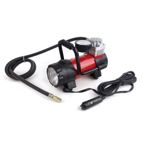 Amio - ΚΟΜΠΡΕΣΕΡ ΑΕΡΑ ΕΛΑΣΤΙΚΩΝ ΜΕΤΑΛΛΙΚΟΣ ACOMP-06 12V 100psi 7bar 28l/min ΜΕ ΦΙΣ ΑΝΑΠΤΗΡΑ ΚΑΙ ΚΑΛΩΔΙΟ 300cm ΚΑΙ ΦΑΚΟ LED - 1 Τ