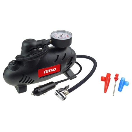 Amio - ΚΟΜΠΡΕΣΕΡ ΑΕΡΑ ΕΛΑΣΤΙΚΩΝ ΠΛΑΣΤΙΚΟ ACOMP-07 12V 250psi 17bar 9l/min ΜΕ ΦΙΣ ΑΝΑΠΤΗΡΑ ΚΑΙ ΔΙΑΚΟΠΤΗ & ΚΑΛΩΔΙΟ 3Μ - 1 Τεμ. (02