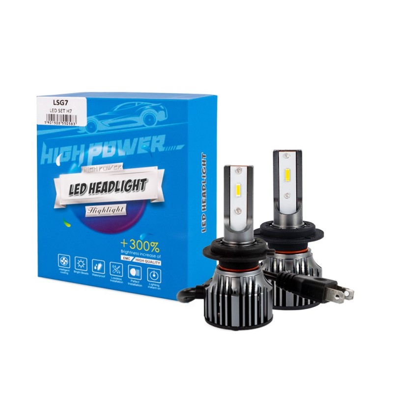 H7  1224V 6.500K 6.400lm 50W CSP1860 LED LSG SERIES +300% KIT M-TECH - 2 ΤΕΜ.