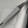 Μαξιλαράκια Ζώνης Ασφαλείας Swiss  26x6.3cm Γκρι Με Γκρι Ραφή Ζευγάρι 2 Τεμάχια