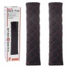 Μαξιλαράκια Ζώνης Ασφαλείας Swiss  26x6.3cm Μαύρα Με Κόκκινη Ραφή Ζευγάρι 2 Τεμάχια