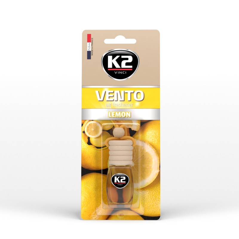 K2 Αρωματικό Υγρό Κρεμαστή Αυτοκινήτου Vento Λεμόνι 8ml 1τμχ V455