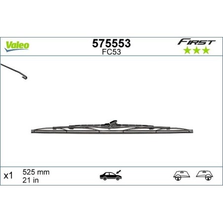 Valeo First VF53 Υαλοκαθαριστήρας Αυτοκινήτου Οδηγού 525mm 575553