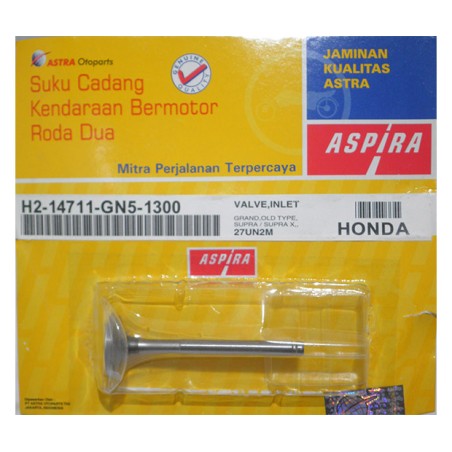 Βαλβίδα Εισαγωγής  ASPIRA C100GRAND,C90,SUPRA, LINGKEN110,SPIKE125