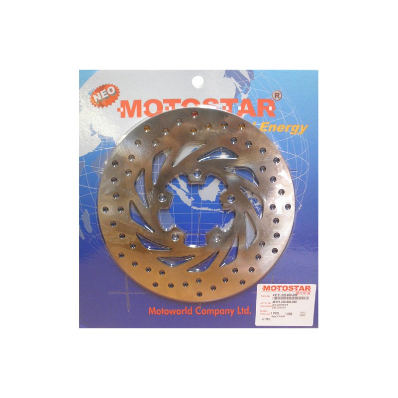 Δισκόπλακα MOTOSTAR 220X60X4/5X8(017) SPORTCITY125/250/300,LEONARDO125/250,SCARABEO50/100'15,SPORTCITY125/250/300
