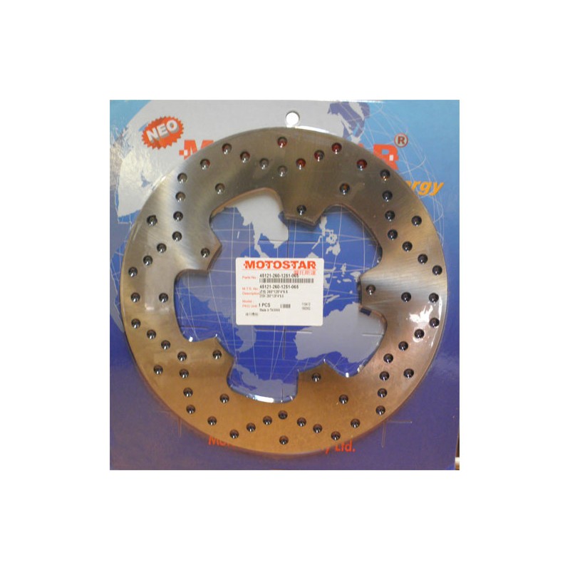 Δισκόπλακα MOTOSTAR 260X125X5/5X6.5(1001) BEVERLY125/250/300,CARNABY125/200/250/300,NEXUS IE300'08-14