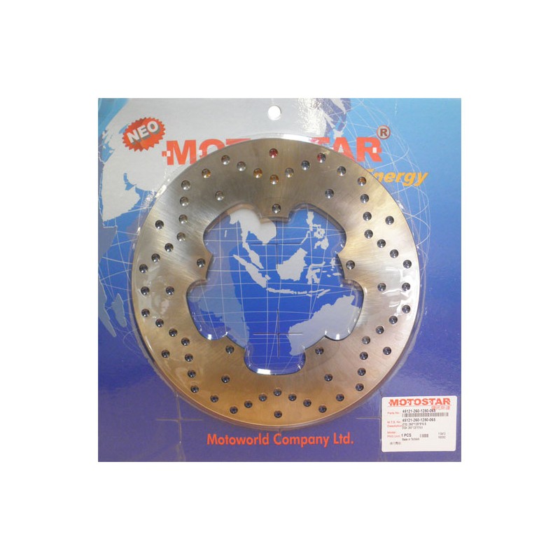 Δισκόπλακα MOTOSTAR 260X125X5/5X6.5(1001) Εμπρ. SRMAX125/300,BEVERLY250/300/400/500,NEXUS125/250/300,CARNABY CRUISER300,X8-250