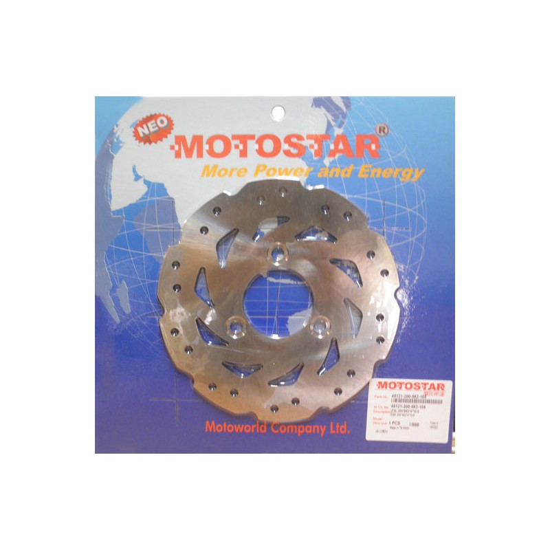 Δισκόπλακα MOTOSTAR 200X58.2X4 3X10.5(1390X) Πισ. AGILITY50 125RS'09-12 B3-125 TREVIS ESTATE125I E4