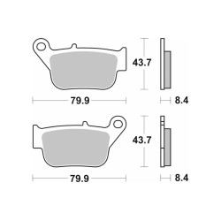 Τακάκια SBS 221HF FA678 Πίσω YP250X-MAX'14-16