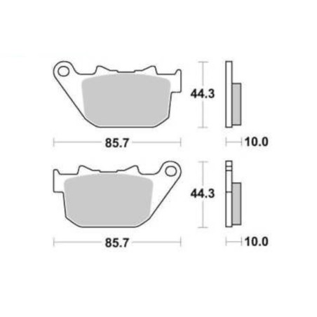 Τακάκια SBS 808H.LS FA387 RR HARLEY