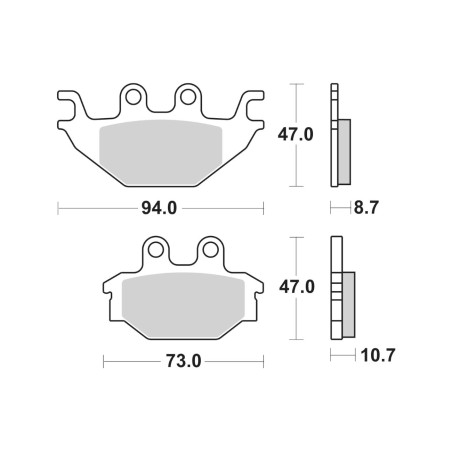 Τακάκια SBS 810SI FA377 SINTER MXU,ADLY/MK-320,ATV320U/D FR
