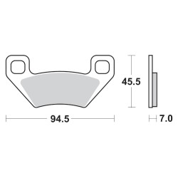 Τακάκια SBS 822ATS FA395 SINTER (ATV) MXU400'08-11,MAXXER400/450,ARCTIC CAT,POLARIS FR/RR