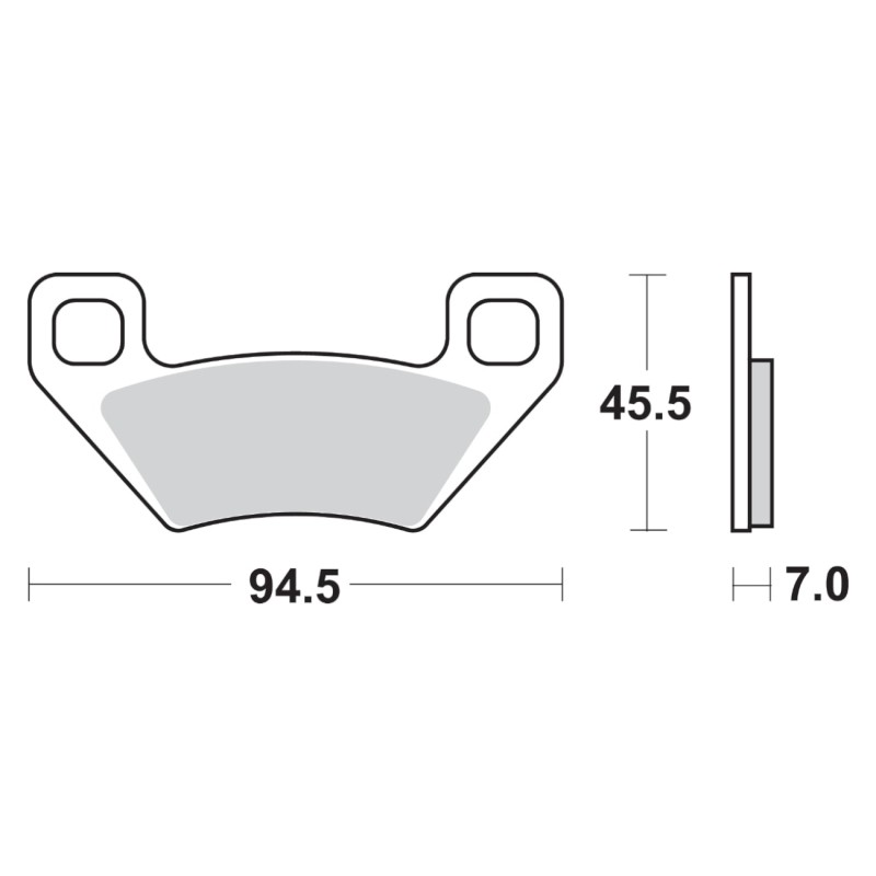 Τακάκια SBS 822ATS FA395 SINTER (ATV) MXU400'08-11,MAXXER400/450,ARCTIC CAT,POLARIS FR/RR