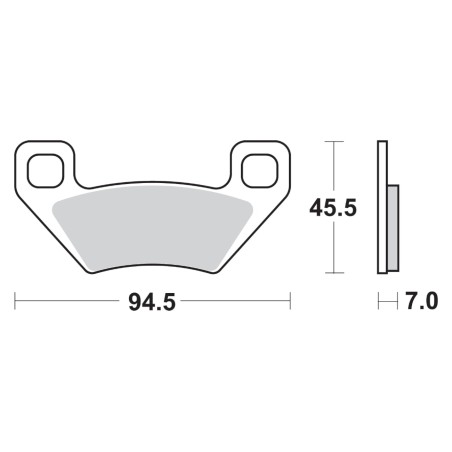 Τακάκια SBS 822ATS FA395 SINTER (ATV) MXU400'08-11,MAXXER400/450,ARCTIC CAT,POLARIS FR/RR