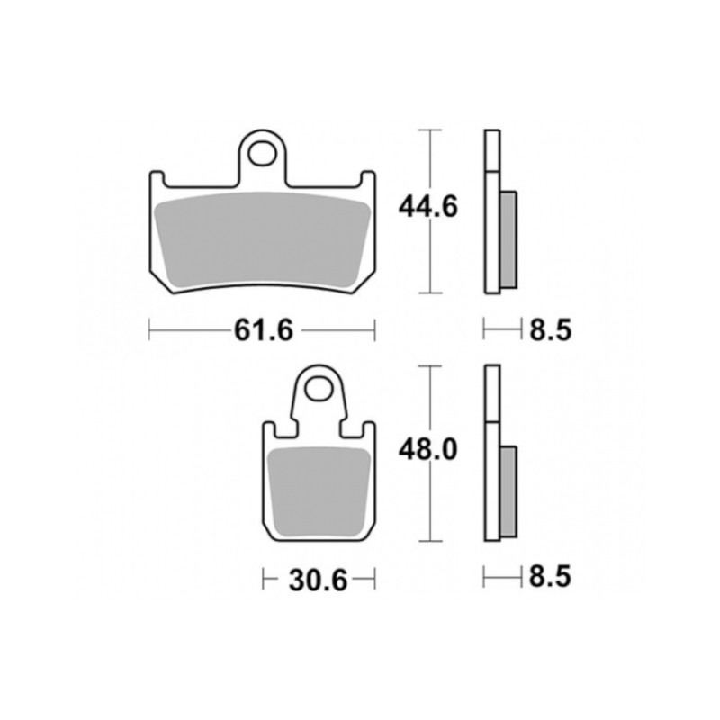Τακάκια SBS 839RS/RST FA442/4 FR RACING YZF1000R1'07-14,YZF1000R1 ABS'12-14,MT01'07-16