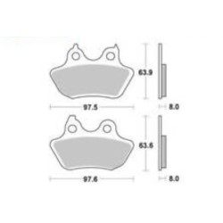 Τακάκια SBS 846LS FA434 RR HARLEY DAVIDSON