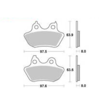 Τακάκια SBS 846LS FA434 RR HARLEY DAVIDSON