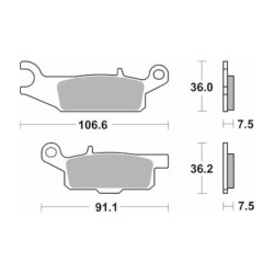 Τακάκια SBS 849RSI FA444 (RH) Εμπρ. YFM250RAPTOR,YFM550/700FGPW GRIZZLY